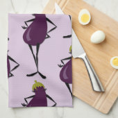 SERVIETTE À PLAT MOTIF FASHIONISTA EGGPLANT CUISIN (Quart Plié)