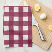 Serviette à plat Red Checker (Quart Plié)