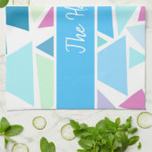 SERVIETTE À PLAT TRIANGLES COLORÉ PERSONNALISÉE (Plié)