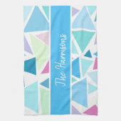 SERVIETTE À PLAT TRIANGLES COLORÉ PERSONNALISÉE (Vertical)