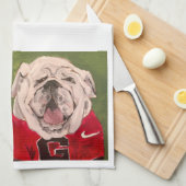 Serviette à plat UGA Dawg (Quart Plié)