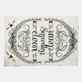 Serviette à plat Vintage rétro (Horizontal)