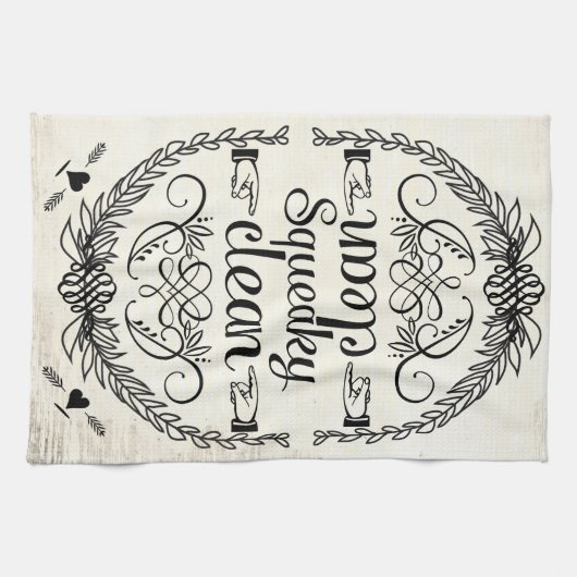 Serviette à plat Vintage rétro (Horizontal)