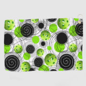 Serviette à sueur pour Motif de basket-ball vert N (Horizontal)