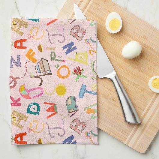 Serviette à thé Abcd (Quart Plié)