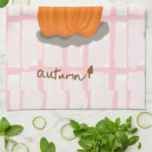 Serviette à thé citrouille (Plié)