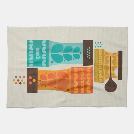 Serviette à thé Condiments de France 1970 (Horizontal)