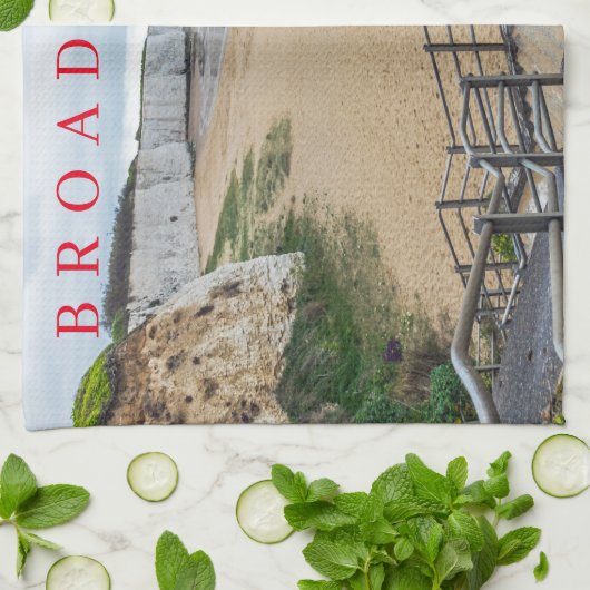 Serviette à thé de Broadstairs Kingsgate Bay (Plié)