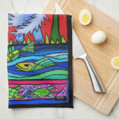 SERVIETTE À THÉ DE FLOTTE DE RIVER (Quart Plié)