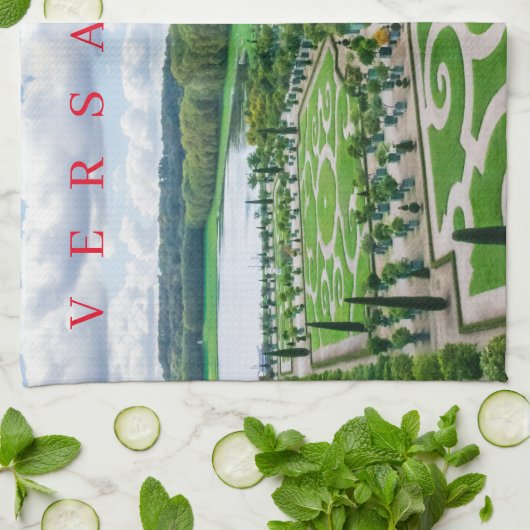 Serviette à thé du Jardin de Versailles (Plié)