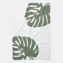 Serviette à thé Feuille deux Monstera
