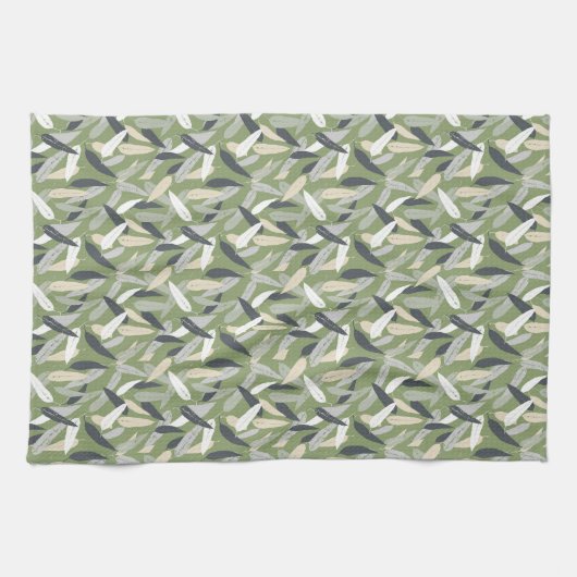 Serviette à thé Feuille gomme (Horizontal)