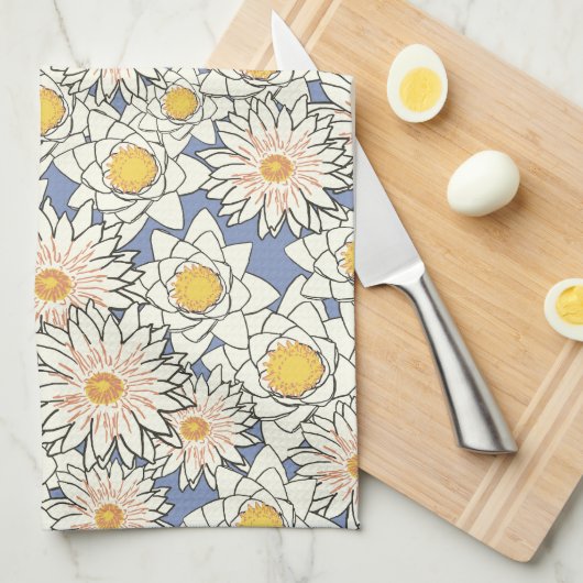 SERVIETTE À THÉ JAUNE À SOUFFLE CLAIR (Quart Plié)