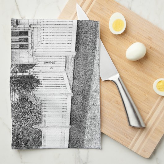 Serviette à thé - 'Kensington House' (Quart Plié)