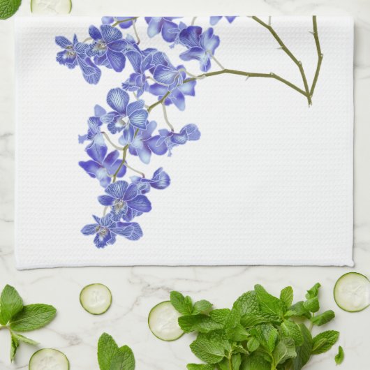 Serviette à thé orchidée (Plié)