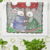 Serviette à thé Rain Bunnies (Plié)