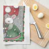 Serviette à thé Rain Bunnies (Quart Plié)