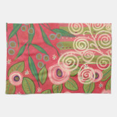 Serviette à thé rose et Stripes (Horizontal)