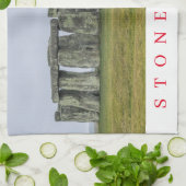 Serviette à thé vue Stonehenge (Plié)