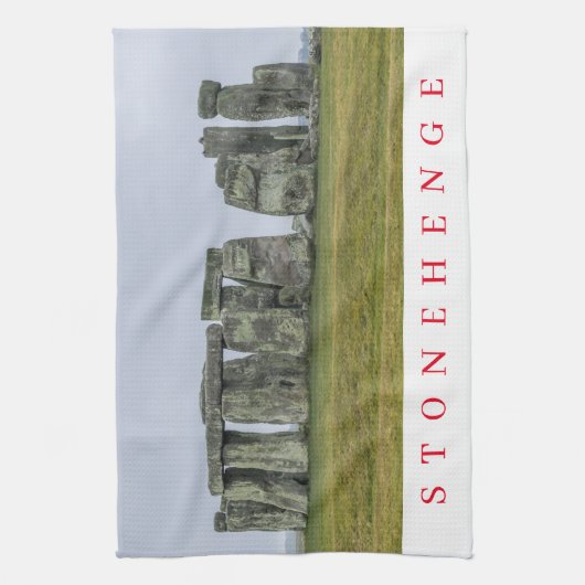 Serviette à thé vue Stonehenge (Vertical)