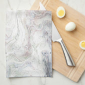 Serviette Abstraite Blanche Fluffy Aigle (Quart Plié)
