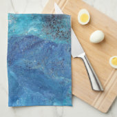 Serviette Abstraite Galaxie 3 Bleu Clair (Quart Plié)