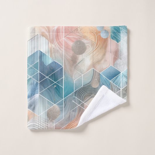 Serviette Abstraite géométrique - Design moderne (Gant de toilette)