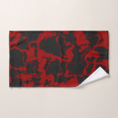 Serviette abstraite rouge et charbon de bois (Serviette à main)