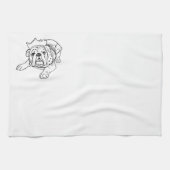 Serviette anglaise de bouledogue (Horizontal)