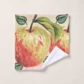 Serviette Apple set en rouge & vert (Gant de toilette)