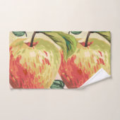 Serviette Apple set en rouge & vert (Serviette à main)