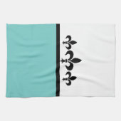 Serviette Aqua Swanky Fleur De Lis (Horizontal)