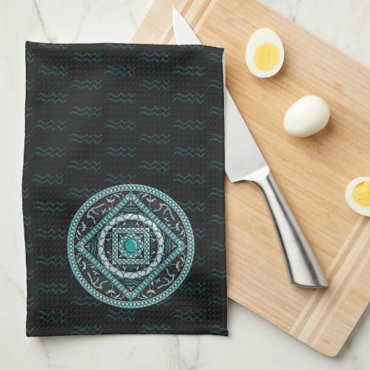 Serviette Aquarius Mandala (Quart Plié)