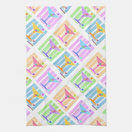 SERVIETTE - art de bruit EN PASTEL de MARTINI (Vertical)