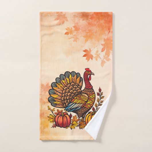 Serviette artisanale Thanksgiving (Serviette à main)