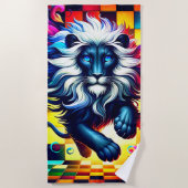 Serviette Artsy Lion Beach (Devant)