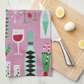 Serviette atomique moderne de Noël de la moitié du (Quart Plié)