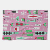 Serviette atomique moderne de Noël de la moitié du (Horizontal)