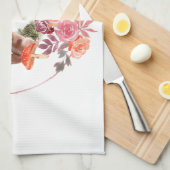 Serviette aux fleurs et écureuils (Quart Plié)