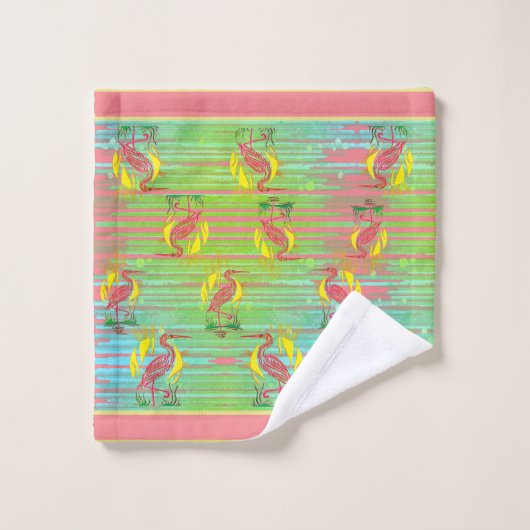 Serviette aux oiseaux tropicaux (Gant de toilette)