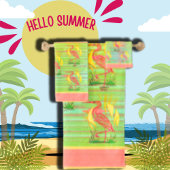 Serviette aux oiseaux tropicaux