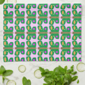 Serviette aux papillons verts (Plié)