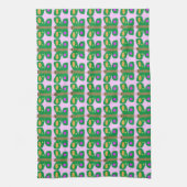 Serviette aux papillons verts (Vertical)