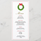 Serviette avec arc dîner de Noël Menu (Devant)