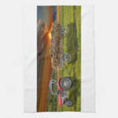 Serviette avec des tracteurs et des voitures de (Vertical)
