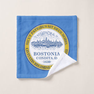 Serviette avec drapeau de Boston, Massachusetts
