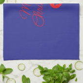 serviette avec écriture de Noël (Plié)