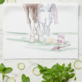 Serviette avec image de Pâques, cheval et lapin de (Plié)