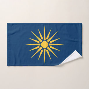 Serviette avec le drapeau de Macédoine, Grèce