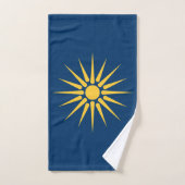 Serviette avec le drapeau de Macédoine, Grèce (Serviette à main)